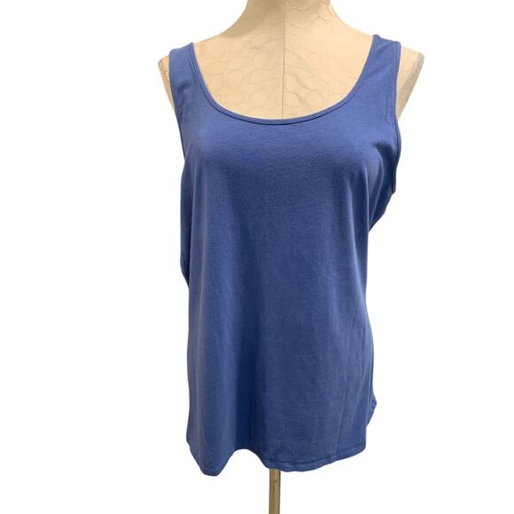 Size 2XL Duluth Trading Co Womens Blue Tank Top Shirt - Picture 2 of 6